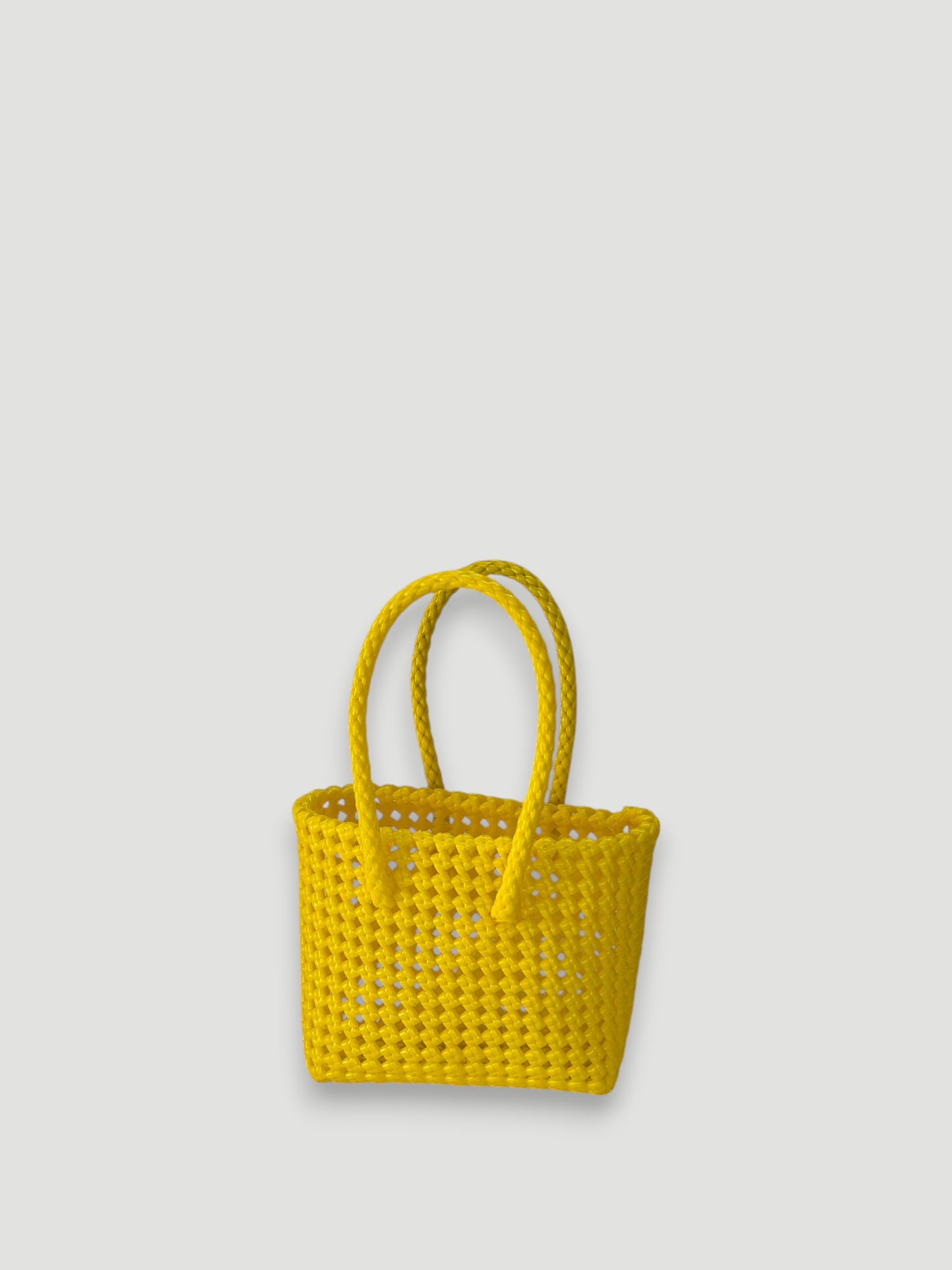 No. 207XS - Hand-braided basket bag - mini - yellow