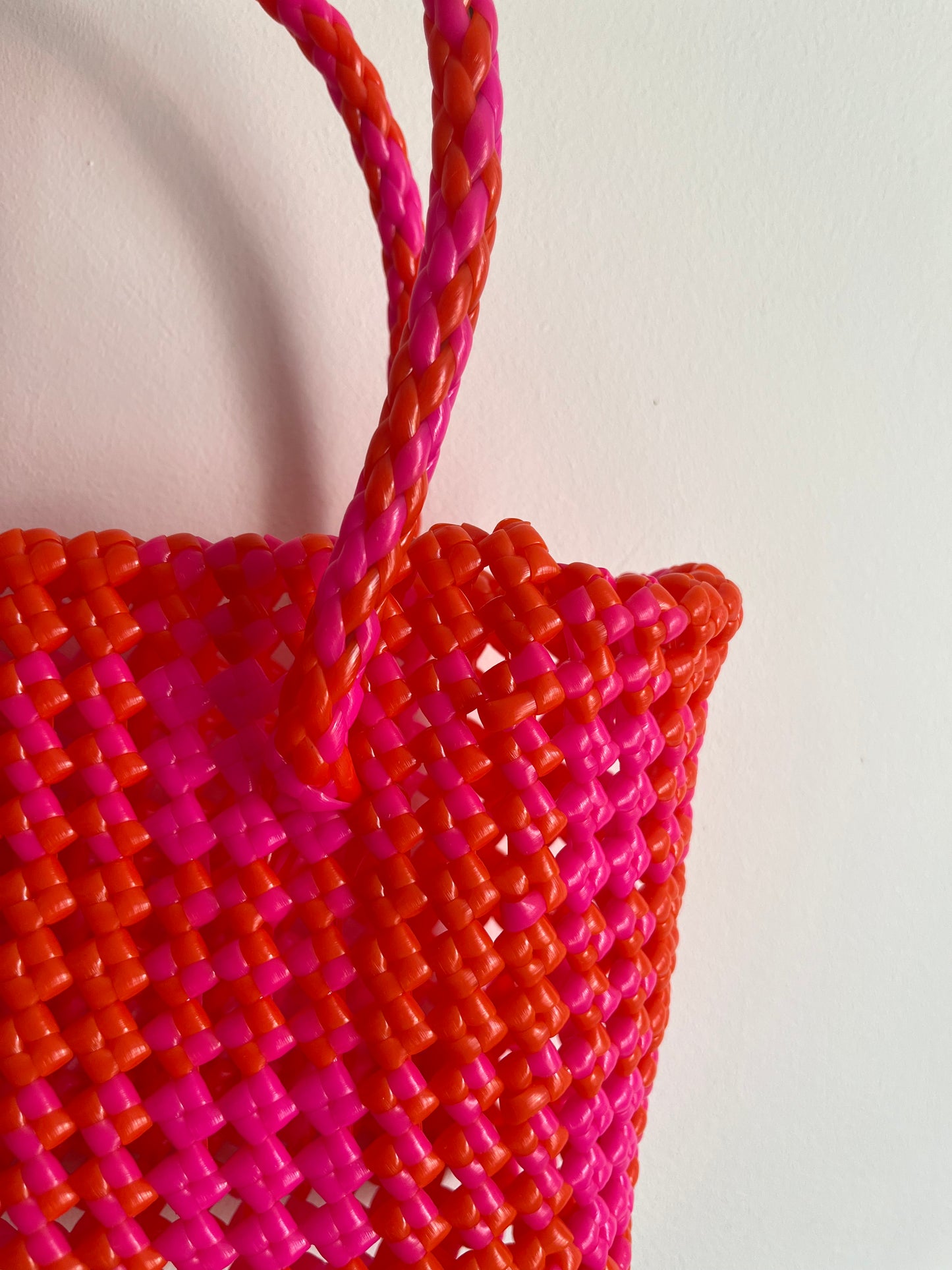 N°113XS - SAC IMPARFAIT - MINI - rose fluo & orange