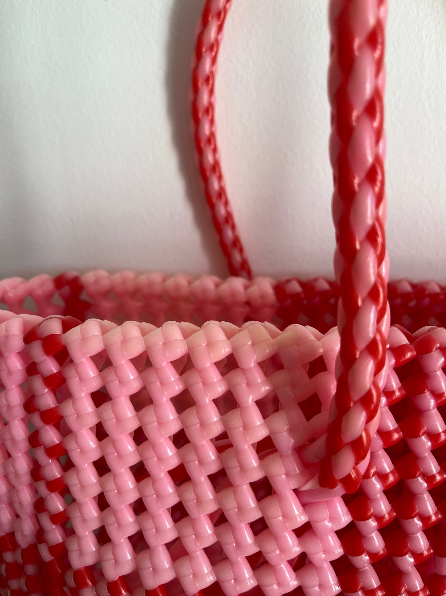 N°12M - SAC IMPARFAIT - MOYEN - rose clair & rouge