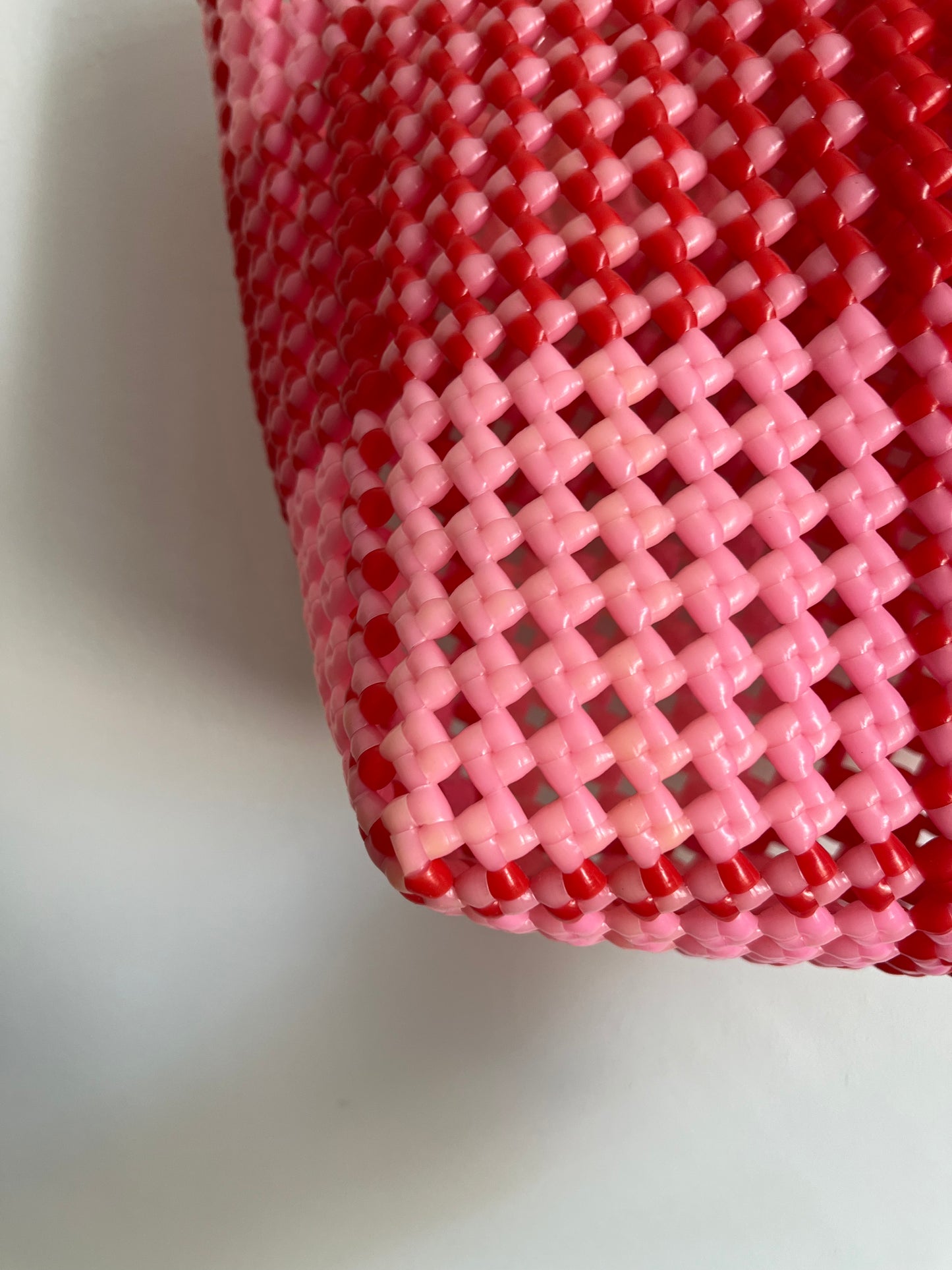 N°12M - SAC IMPARFAIT - MOYEN - rose clair & rouge