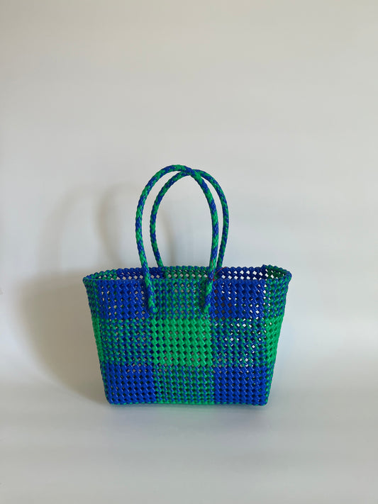 N°333M - SAC COLORÉ - MOYEN - vert & bleu foncé