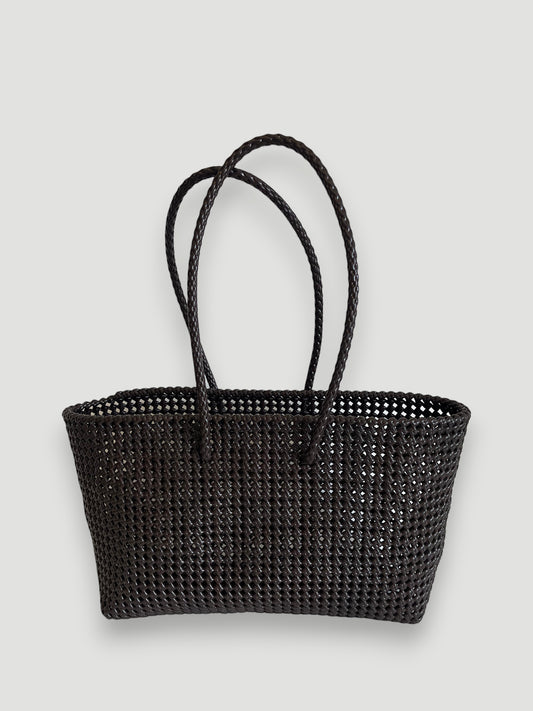 N°266XL - SAC PANIER TRESSÉ MAIN - MAXI - marron