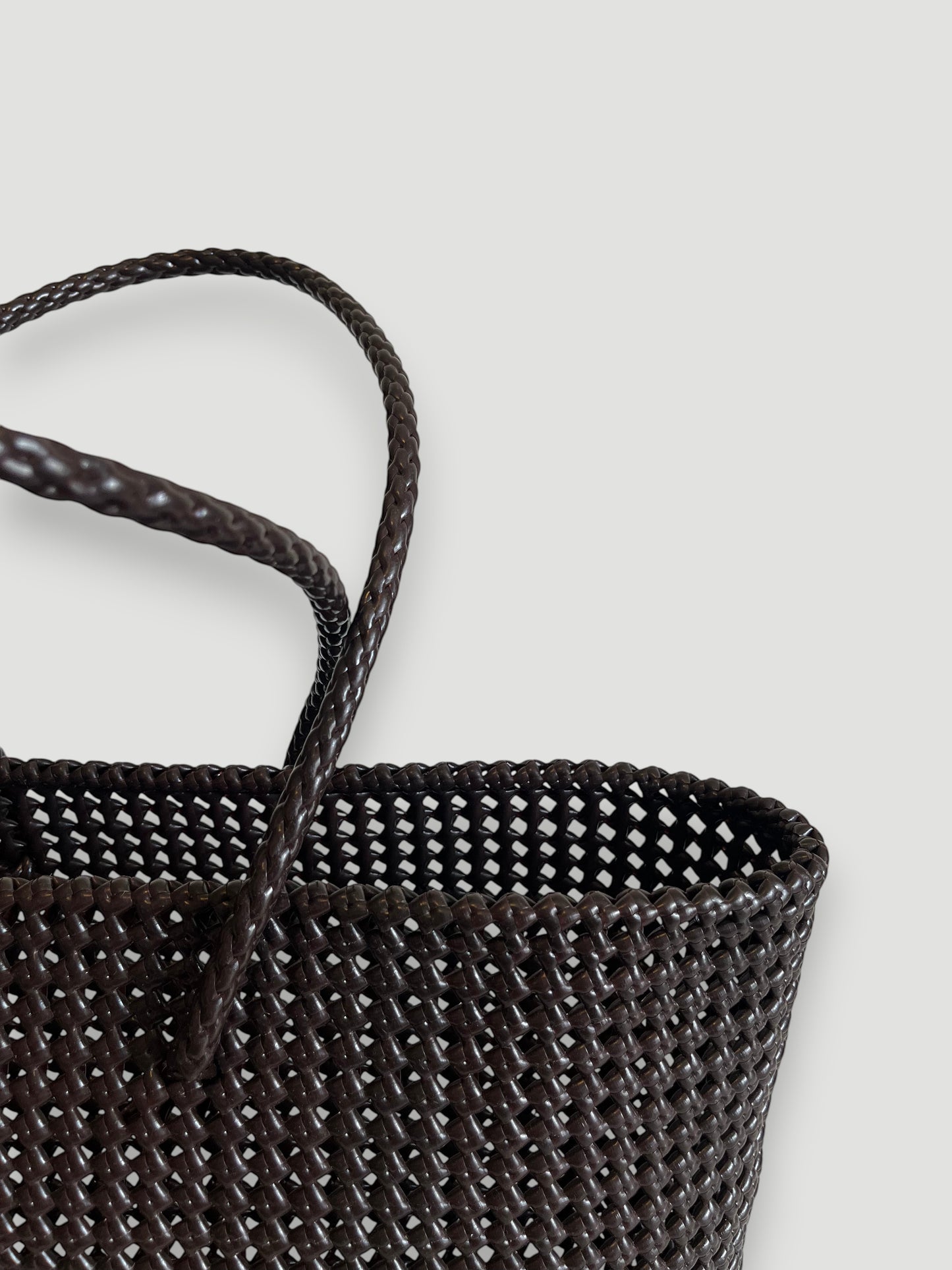 No. 266XL - Hand-braided basket bag - maxi - brown