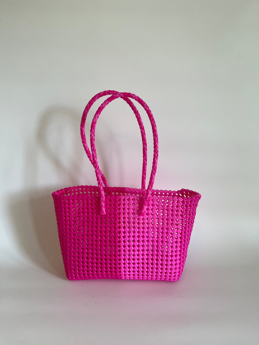 N°26M bis - SAC COLORÉ - MOYEN - rose fluo & rose clair