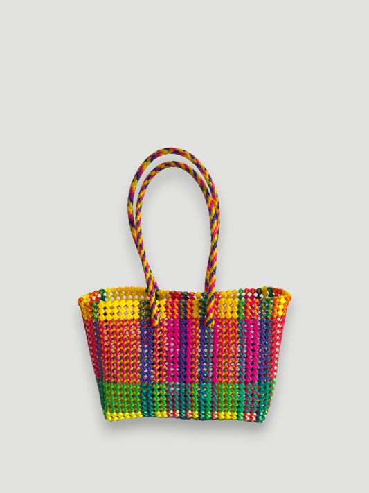 No. 372M - Hand-woven basket bag - medium - multicoloured