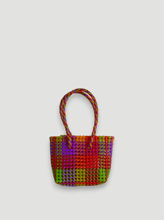 N°385XS - HAND-WOVEN BASKET BAG - MINI - multicolor