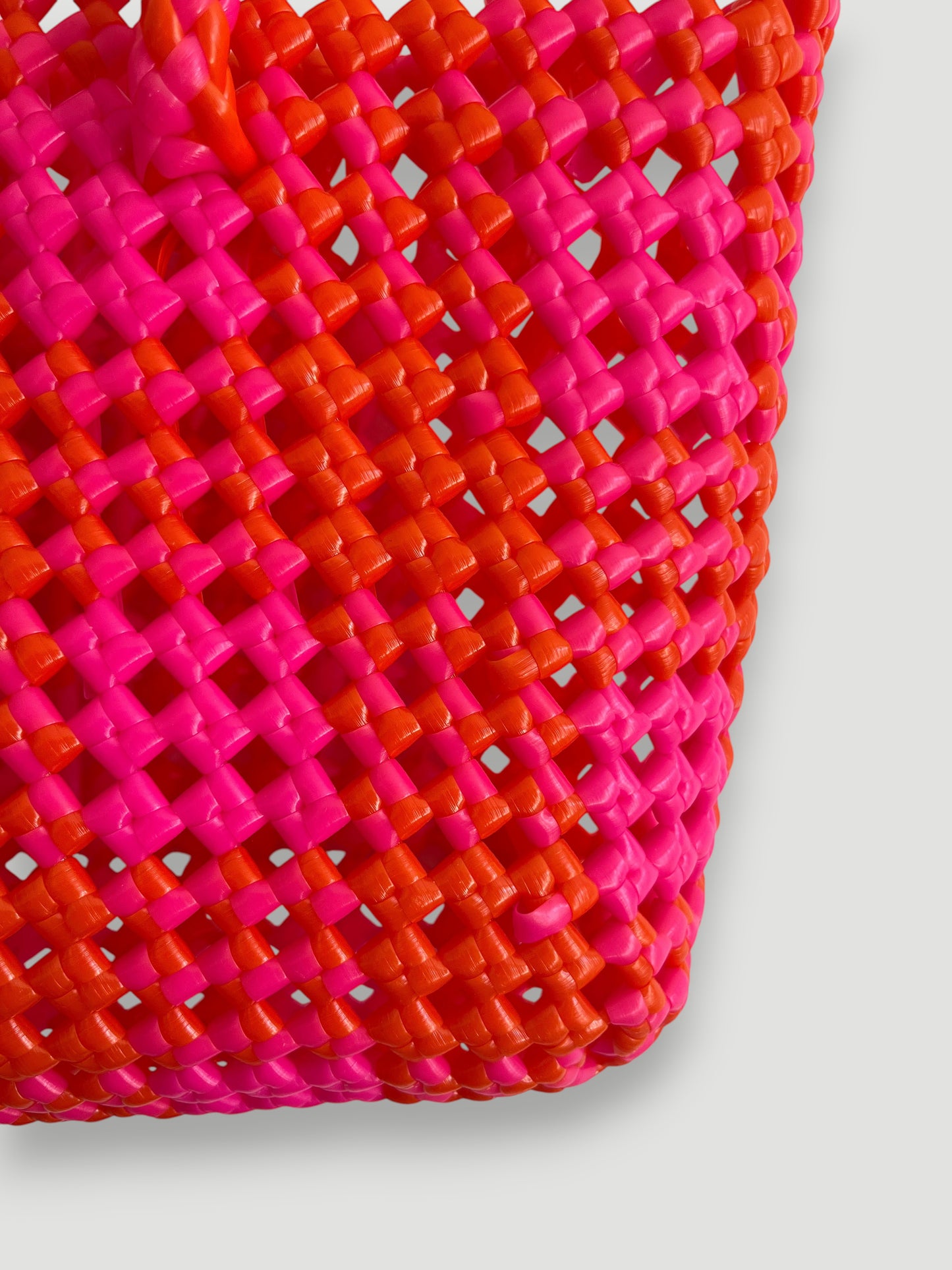 N°113XS - SAC PANIER IMPARFAIT - MINI - rose fluo & orange