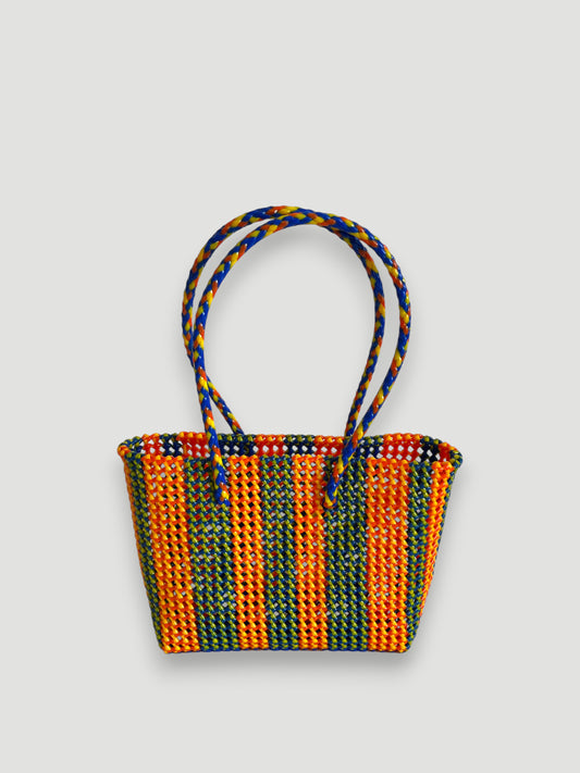 No. 400M - Hand-woven basket bag - medium - multicoloured