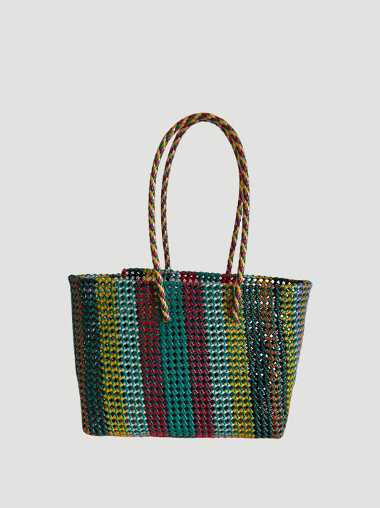 No. 408L - Hand-woven basket bag - large - multicoloured