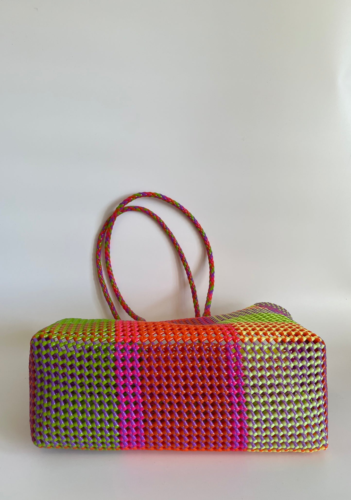 N°413XL - SAC CABAS TRESSÉ MAIN - MAXI - multicolors