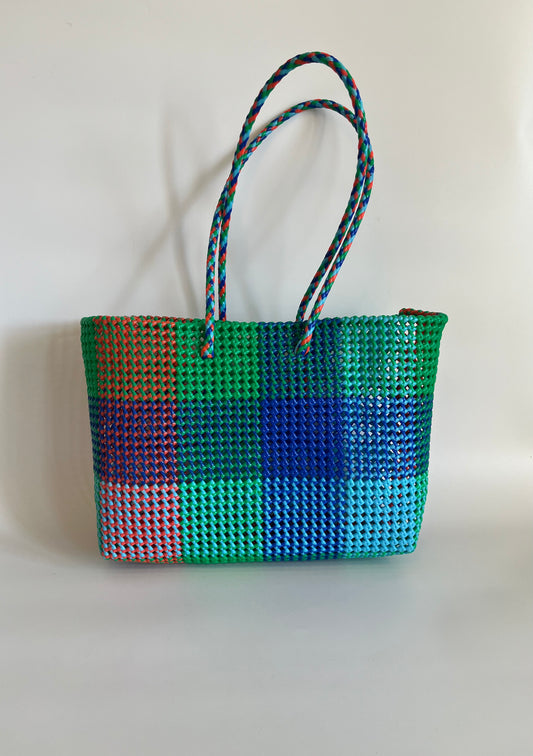 N°414XL - SAC CABAS TRESSÉ MAIN - MAXI - multicolors
