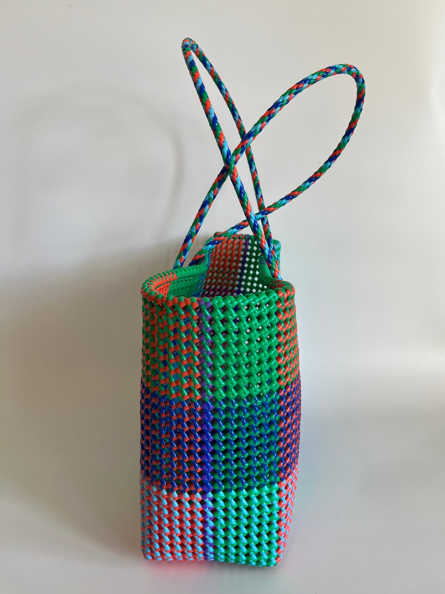 N°414XL - SAC CABAS TRESSÉ MAIN - MAXI - multicolors