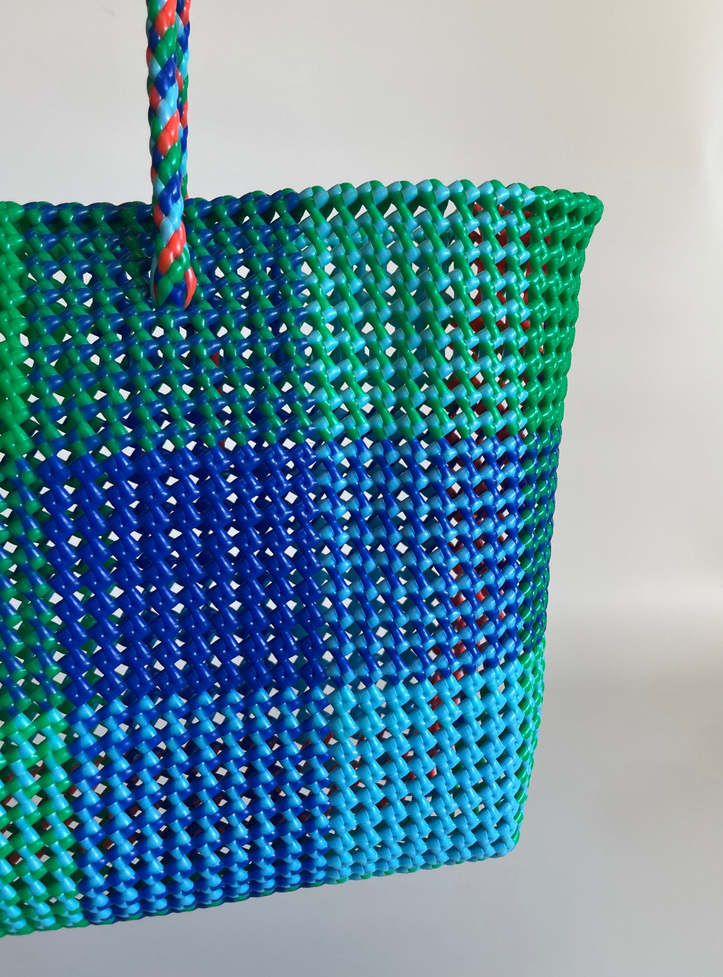 N°414XL - SAC CABAS TRESSÉ MAIN - MAXI - multicolors