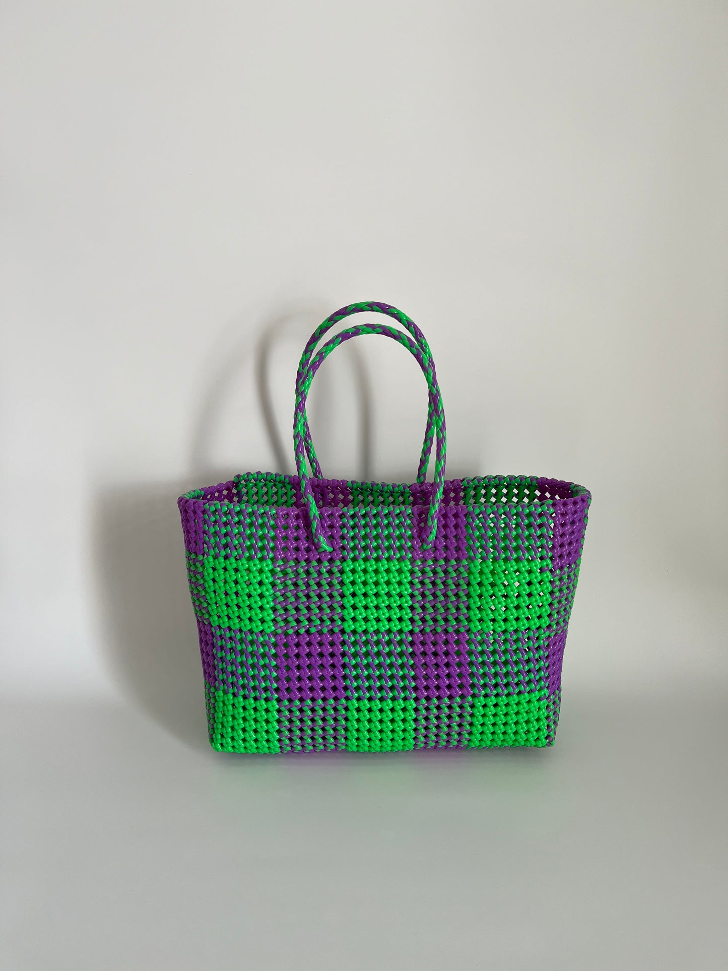N°2L - SAC COLORÉ - GRAND - vert fluo & violet
