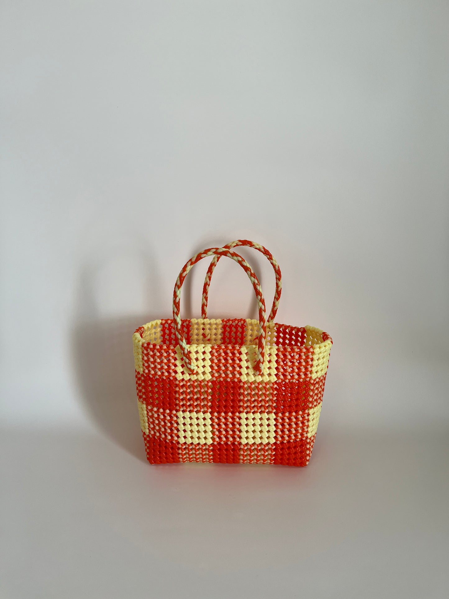 N°37M bis - SAC COLORÉ - MOYEN - orange & crème
