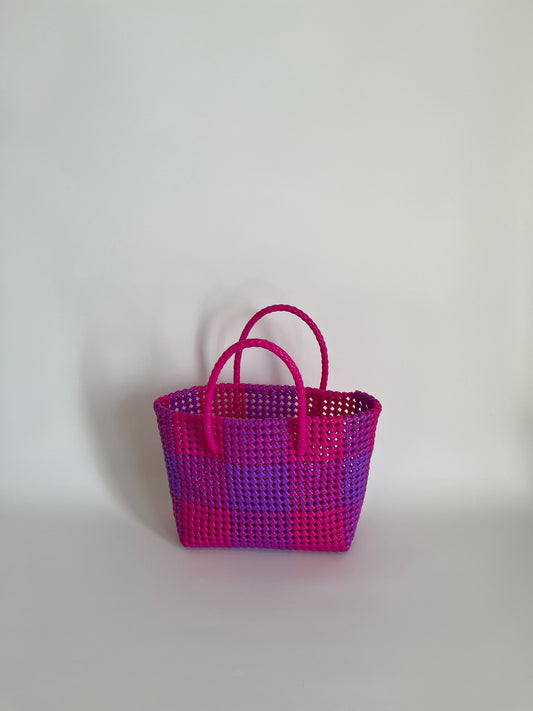 N°9M - SAC COLORÉ - MOYEN - rose foncé & violet