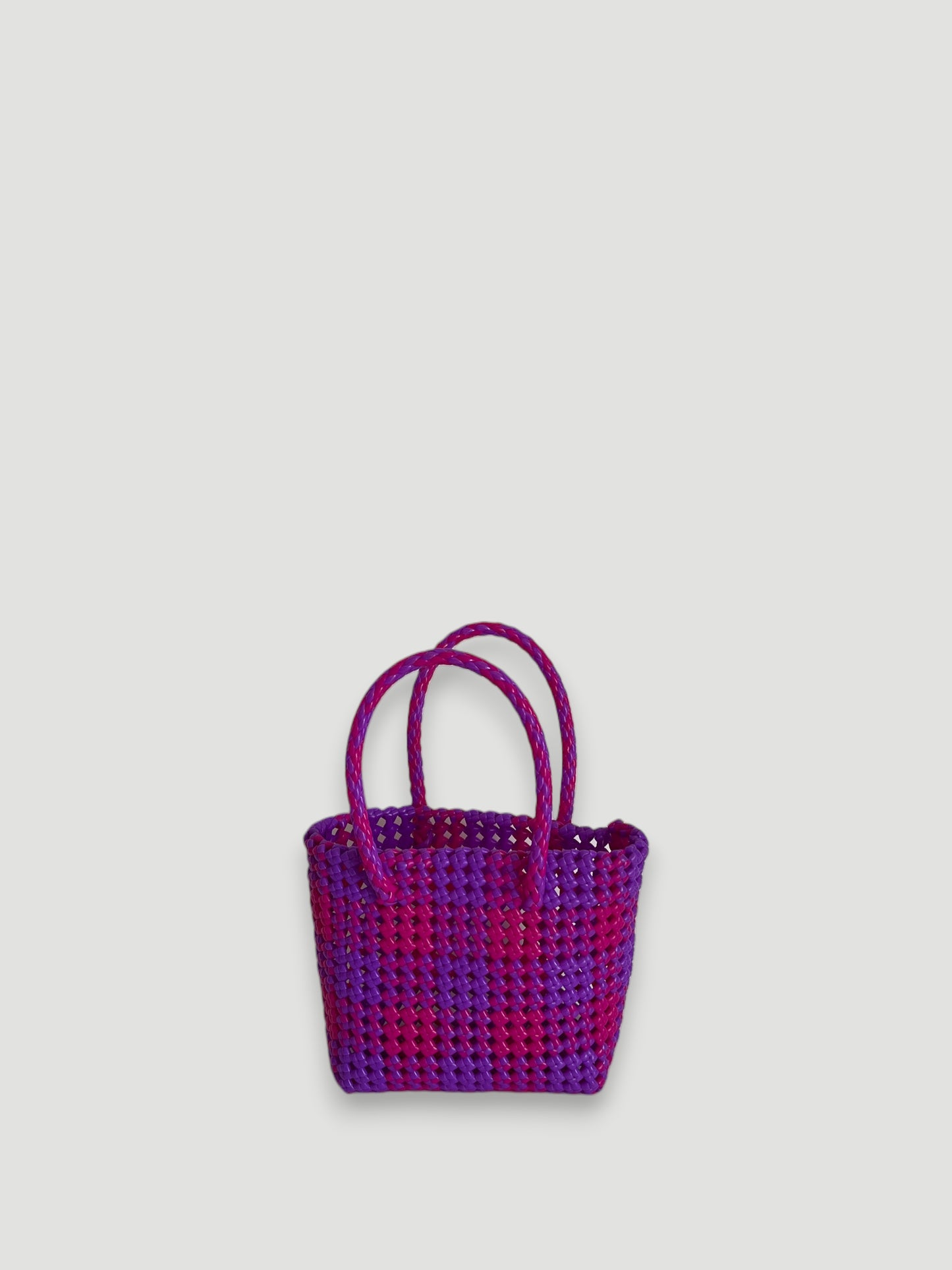 No. 9XS - IMPERFECT BASKET BAG - MINI - dark pink &amp; purple