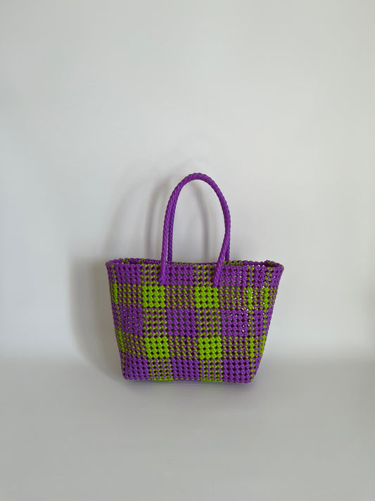 N°6M - SAC IMPARFAIT - MOYEN - vert clair & violet