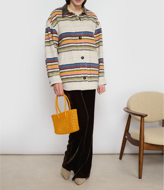 N°206XS - SAC CABAS TRESSÉ MAIN - MINI - doré